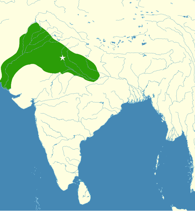 Base map: File:India location map.svg by User:Uwe Dedering Derivative map: Utcursch (Utkarsh Atmaram), Delhi Sultanate under Jalaluddin Khalji - based on A Historical Atlas of South Asia, Farbe von keine Hoffnung, CC BY-SA 4.0