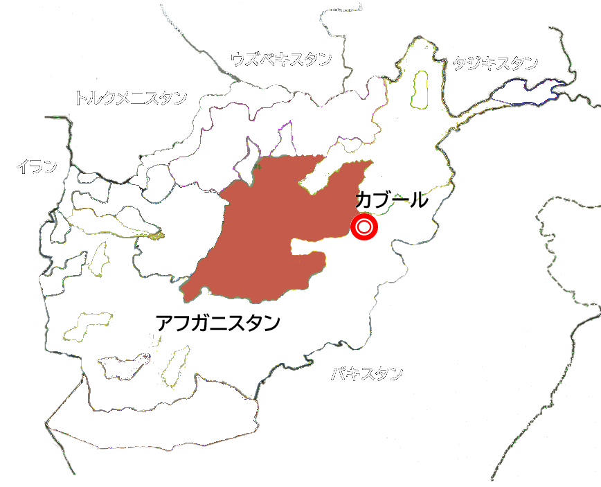 アフガニスタンのハザラ人の居住地域