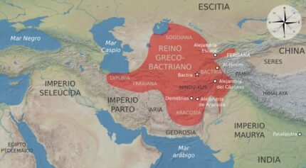 グレコ・バクトリア王国の勢力図